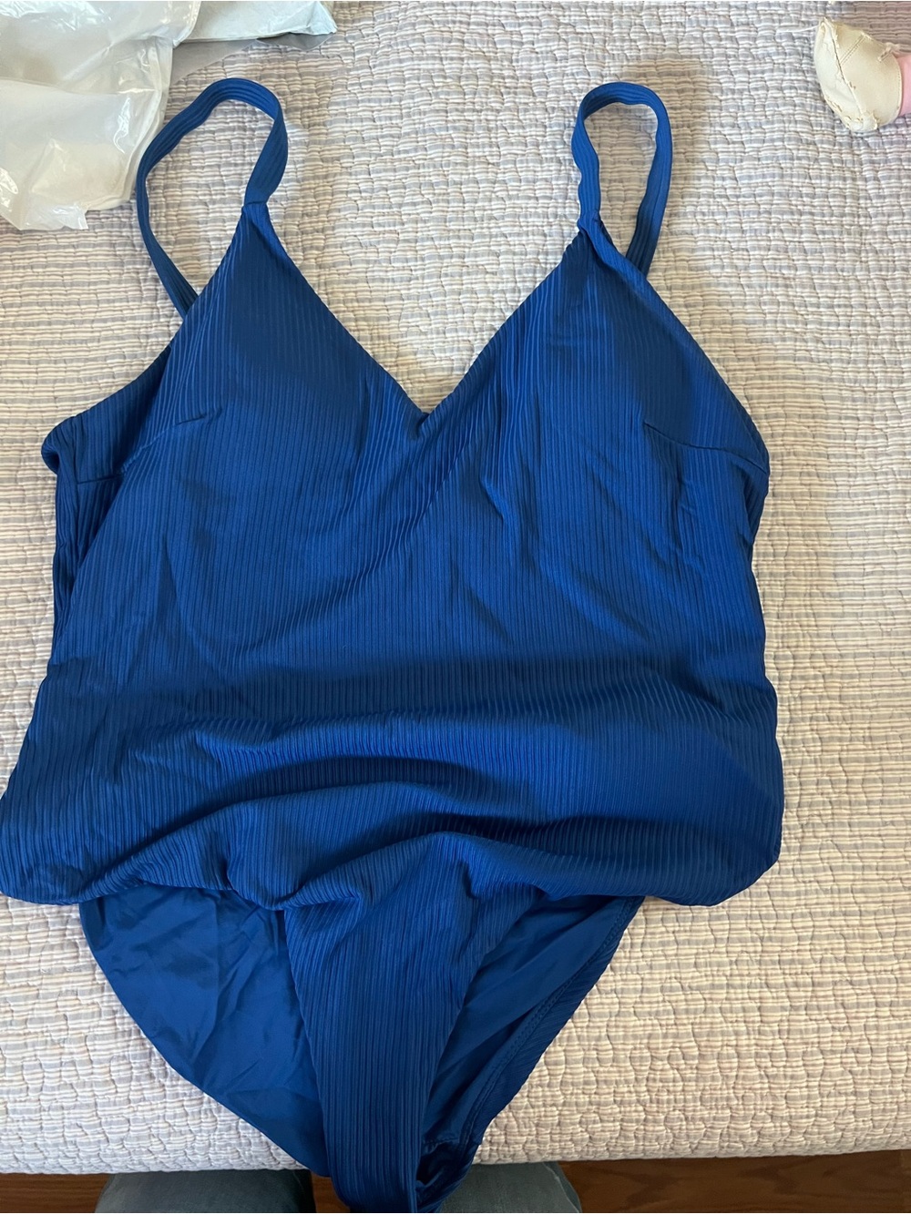 Andie Ribbed One-Piece Swimsuit - Royal Blue